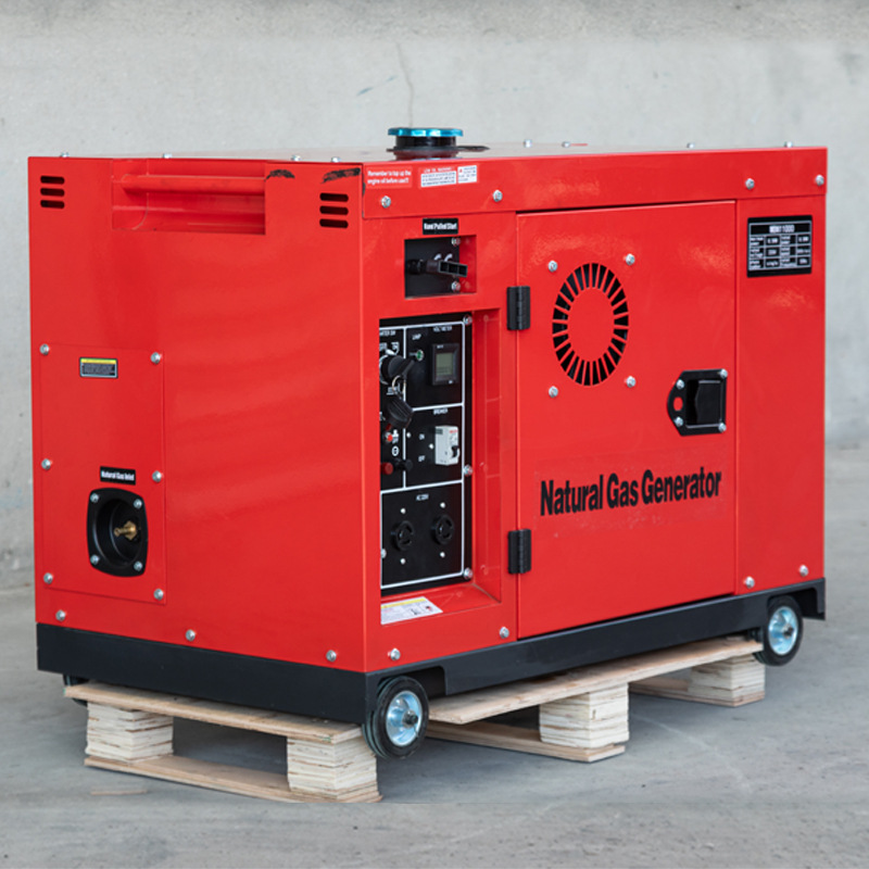 Natural gas generator 220v single phase small household mobile 380v three phase factory site mine 10kw