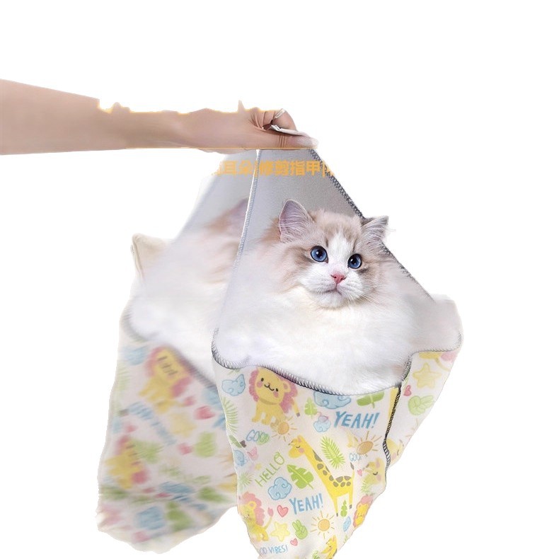 10X50 Universal Wrapping Cloth for Birds, Cat Nail Trimming Wrapping Cloth, Anti-Scratch Feeding and Medicine Wrapping Fixation Tool