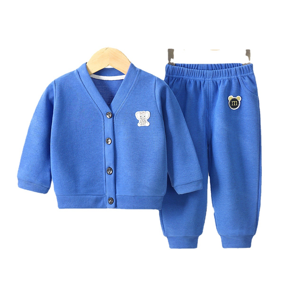 Children's Spring and Autumn Sports Suits, Casual Wear for Boys and Girls, Cartoon Knit Autumn Clothes for Toddlers and Kids, Breathable and Comfortable