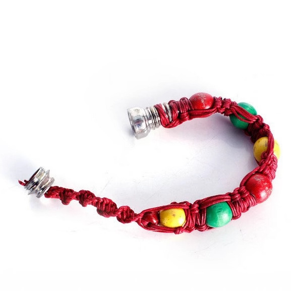Hand-Woven Rope Pipe Cross-Border Popular Bracelet-Style Thick Line Metal Pipe 270mm Long Six-Bead Bracelet Pipe