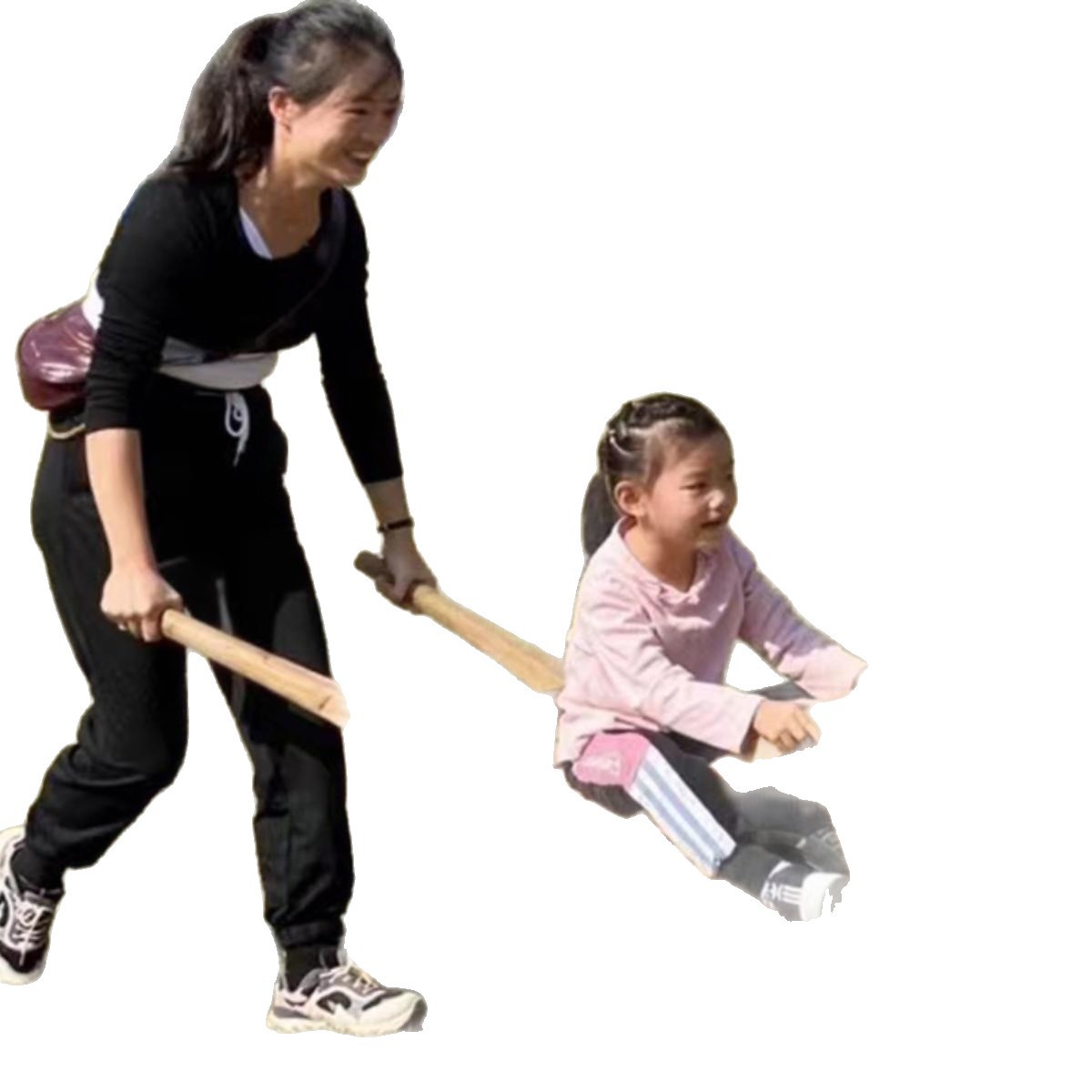 Antique Wooden Wheelbarrow Balance Car Kindergarten Parent-Child Game Outdoor Development Team Building Activity Props