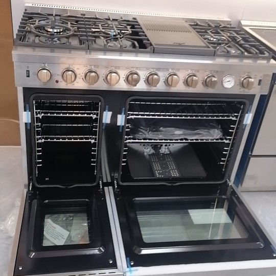 48-Inch 1220mm 1.22m Burner Gas Stove with Oven, Freestanding, Upright, Conjoined Type