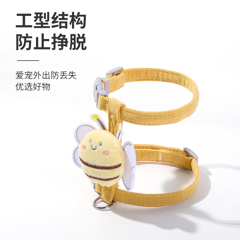 Cat Traction Rope to Prevent Break-Away, Special Cat Leash for Outings, I-Shaped Internet Celebrity Adjustable Chest and Back Cat Leash Factory