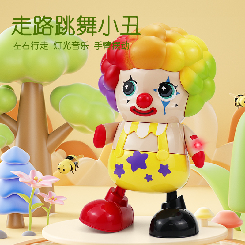 Кросс-браузерные Электрические Детские Игрушки Светомузыкальная Танцующая Клоунская Кукла Танцующий Робот Игрушки для Младенцев Оптовая Продажа
