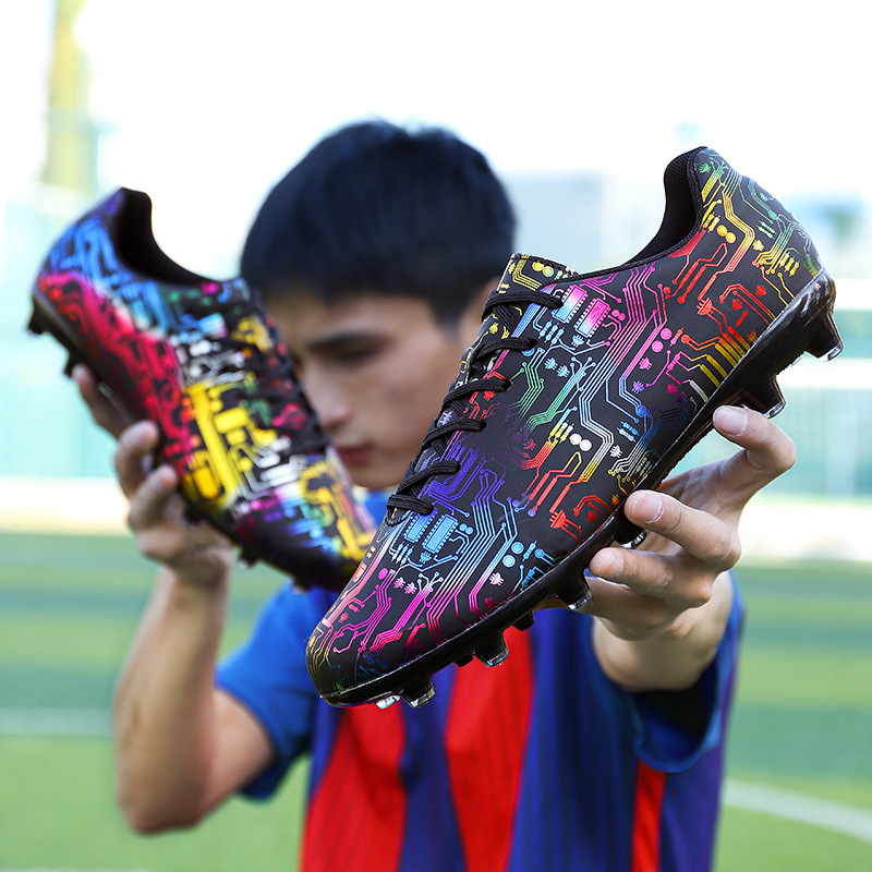 Cross-border plus size football shoes men's low-top youth Student Competition training shoes artificial grass TF long broken nail wholesale