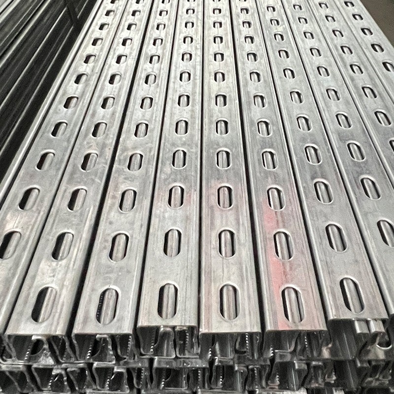 Solar Bracket Steel Structure 41 Series U-Shaped Steel for Rail Slide Thickened National Standard C-Shaped Purlin with Holes