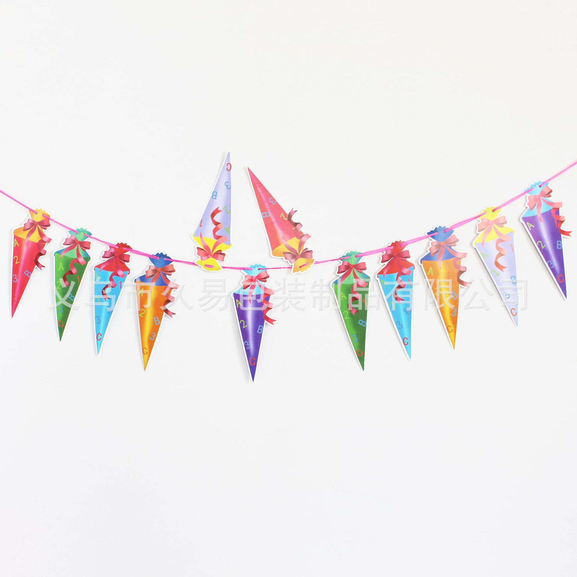 Christmas flag opening school season back to school activity layout classroom decoration student gift banner colorful flag double-sided