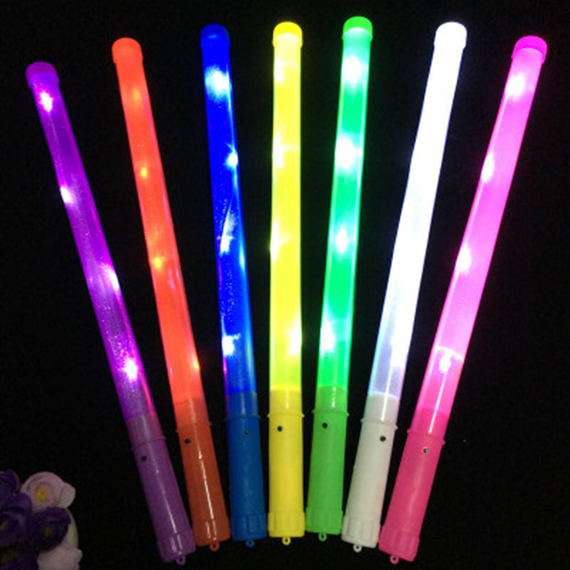Led Rainbow Concert Glow Stick Party Music Festival Plastic Glow Stick Support Props Flash Stick Wholesale