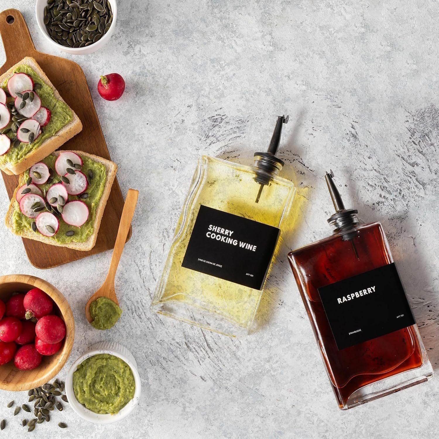 Amazon Exclusive Oil Bottle 11.8oz Large Capacity Kitchen Soy Sauce Vinegar Flavor Empty Bottle with Oil Control and Oil Mouth Bottle