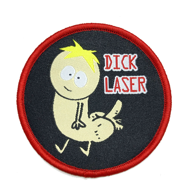 Customized Woven Label Badge Embroider Velcro School Uniform School Badge Clothing Cloth Patch Overlock Jacquard Flight Aviation Armband Label