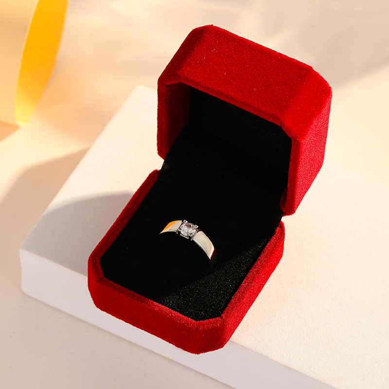 Simulation fake diamond ring wedding props wedding ring bride couple ring a pair of marriage ceremony diamond wedding ring