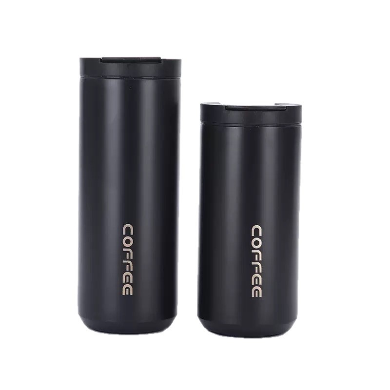 Foreign Trade Cross-Border 304 Simple Creative Coffee Cup Outdoor Portable Double-Layer Leak-Proof Men's and Women's Thermos Cup Car Cup