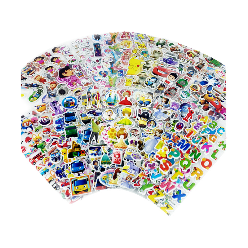 Children's stickers cartoon animation 3D stereo bubble stickers kindergarten reward stickers adhesive paper 