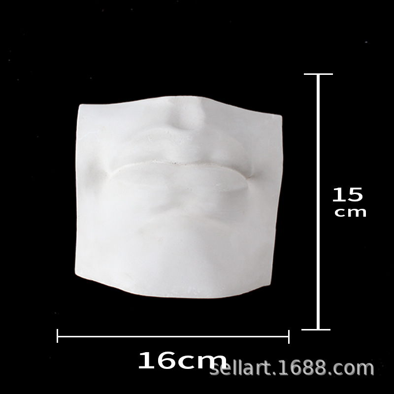 Facial features plaster statue front real face statue art teaching aids decoration david facial features eye ear nose mouth sketch still life sketch