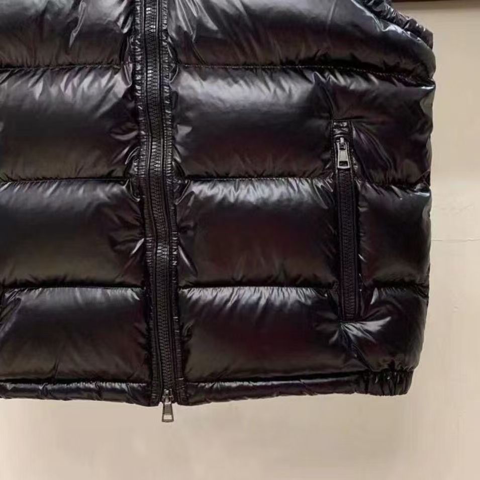 Correct High Version Mengjia 20 Fall/Winter New Logo Maya Black Classic All-Match Hooded Down Vest for Men and Women