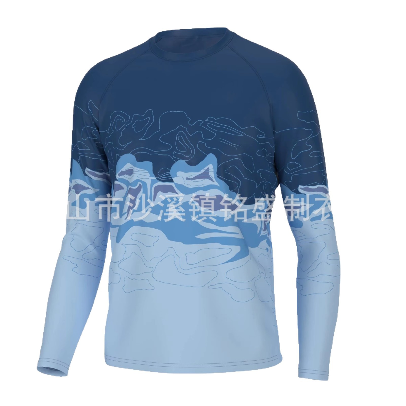 Customized New Foreign Trade Quick-Drying Sun Protection Fishing Clothing for Men, Outdoor Long-Sleeved Ice Silk Breathable Sea Fishing Clothing T-Shirt for Men