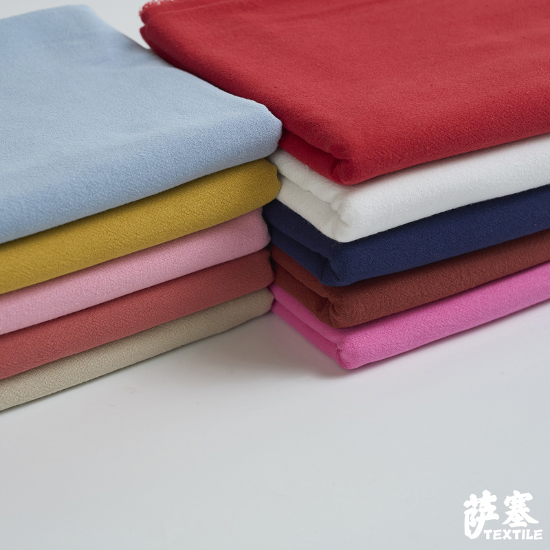 Chinese Style Washed Cotton Plain Solid Color Fabric Spring and Summer Hanfu Tang Suit dress Pants Fabric