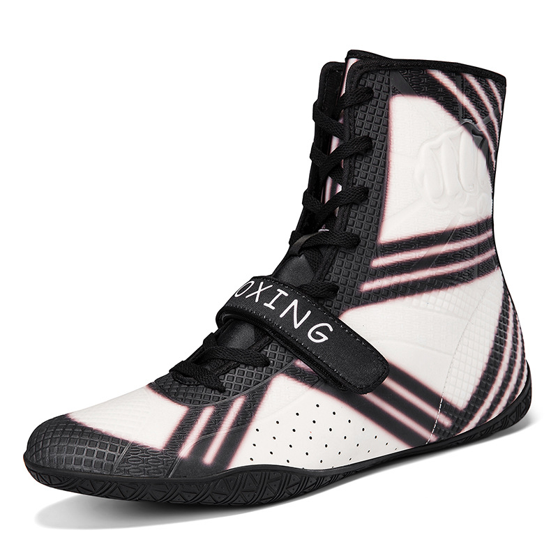 Cross-Border Supply New Men's Boxing Shoes, Sanda Shoes, High-Top Comprehensive Training Shoes, Wrestling Shoes, Boots, Boxing Shoes
