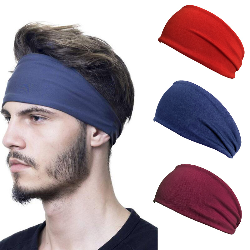 Sports Sweat-Absorbent Headband Running Fitness Forehead Protector Scarf Headband Spring and Summer Outdoor Fitness Headband European and American Style