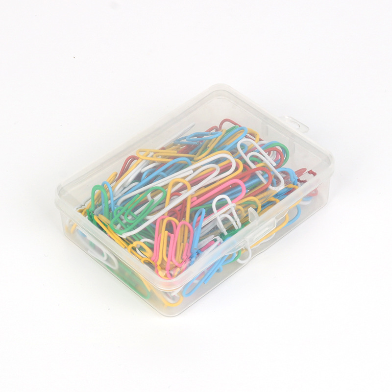 Factory selling Macaroon color paper clip stationery suit paper clip hand account decoration data storage color bookmark