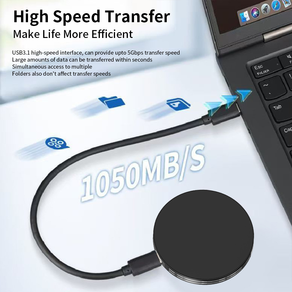 SSD magnetic circular line charging mobile hard disk 1TB/2TB/4TB/8TB cross-border new products
