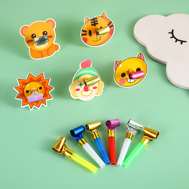 Children's Blowing Roll Blowing Dragon Whistle Kindergarten Cartoon Safety Retractable Cute Blowing Small Whistle Creative Birthday Toy