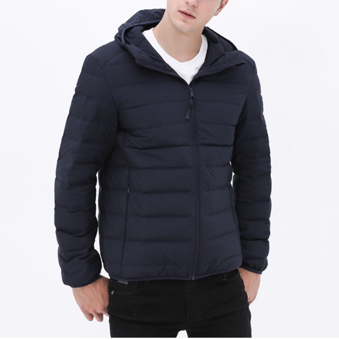 Winter Hooded Lightweight Long-Sleeved down Jacket for Young Men and Women, New National Standard 90 White Duck Down, Customized Printed Logo