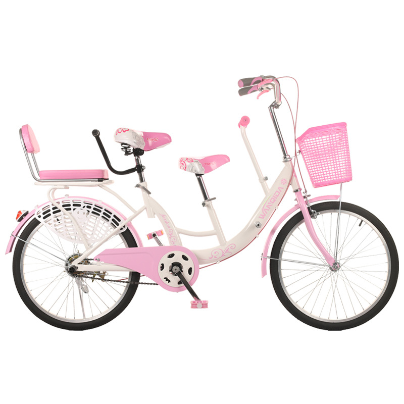 Wanqiida Family Car Mother and Child Car Double-Seater Bicycle Can Be Worn with Children's Bicycle Women's Model