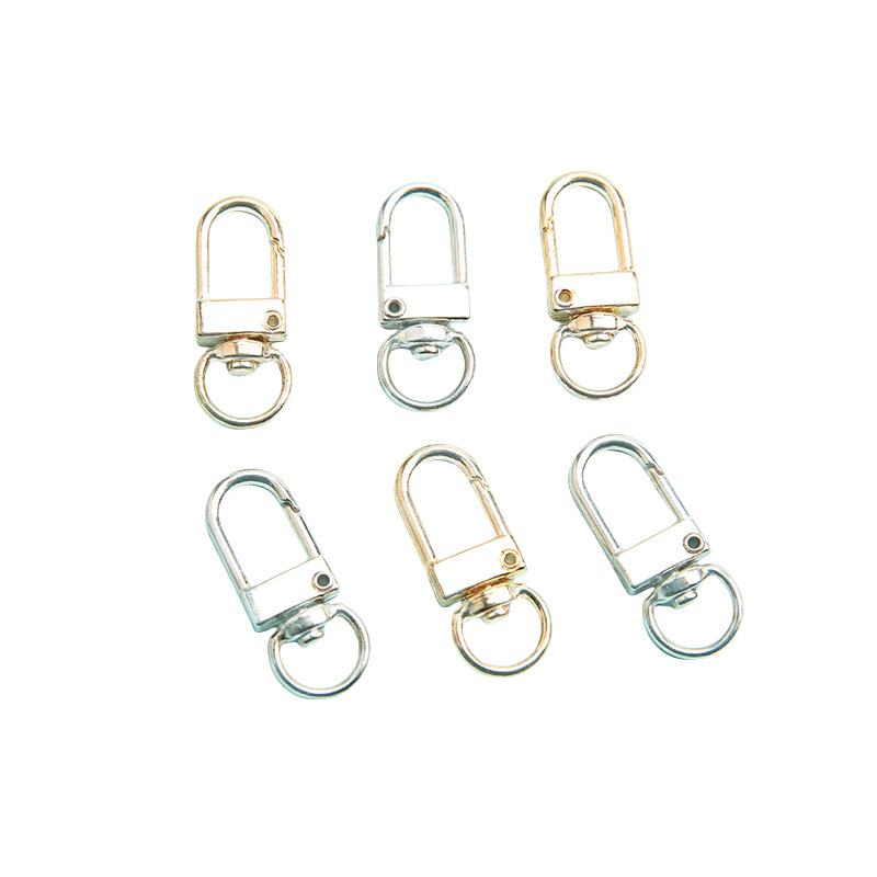 in stock supply metal catalpa alloy door buckle hardware luggage accessories key chain 3 alloy silver plating small door buckle