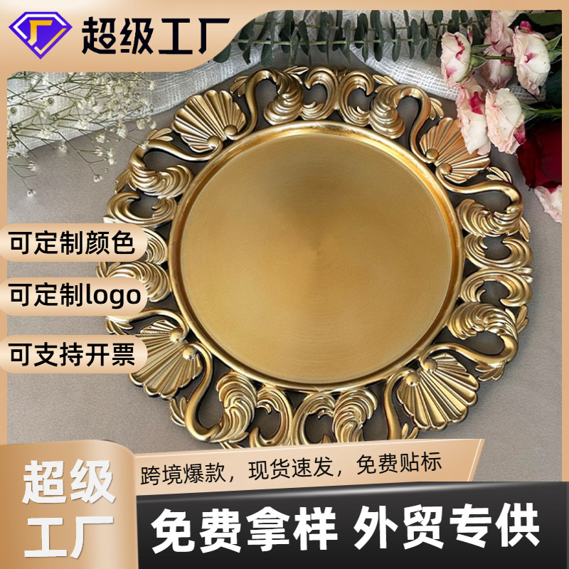 Импортная европейская ретро тарелка для фруктов свадебная гостиничная декоративная пластиковая тарелка