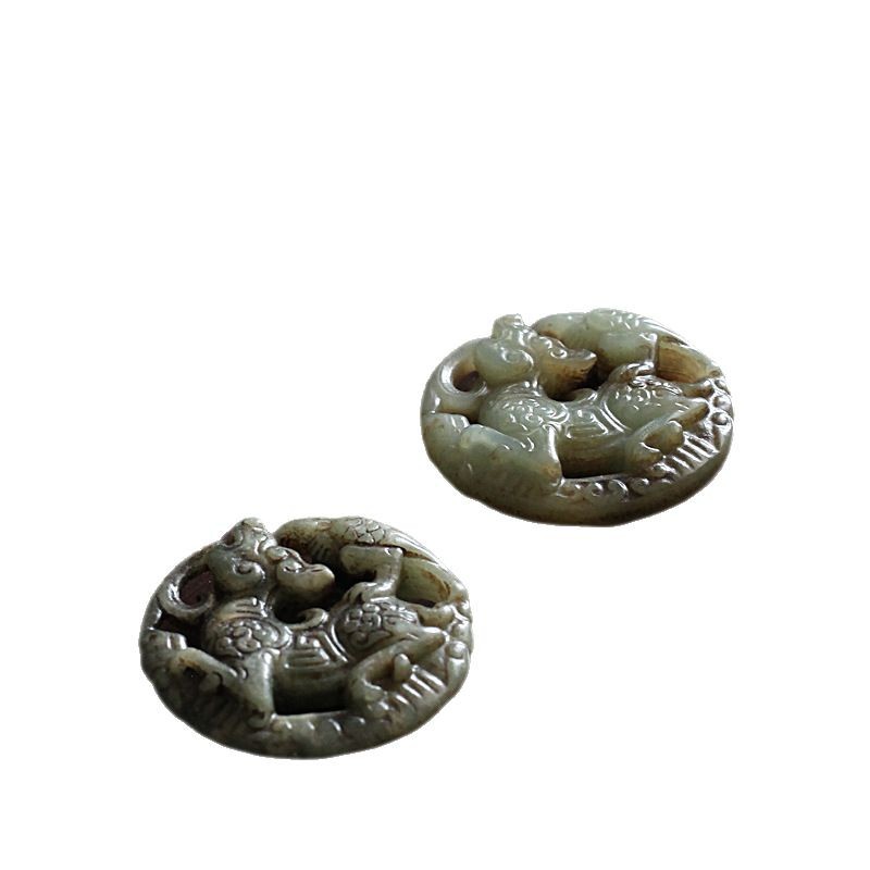 Antique Jade Cover for Placing Jade Carvings, Stationery, Tea Props, Ornaments, and Decorative Imitation Antique Jade Pendants