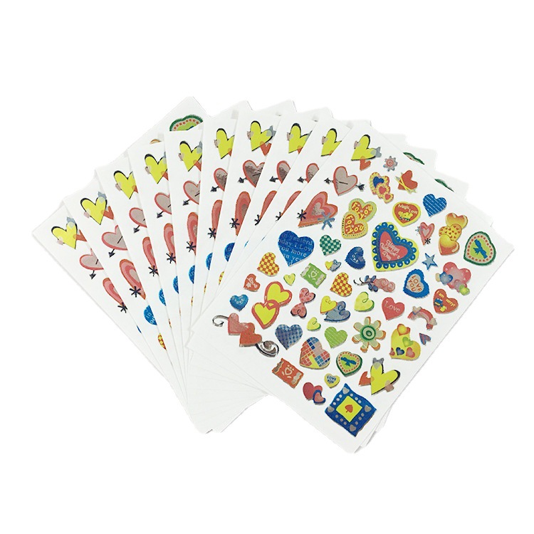 Love stickers manufacturers supply children's reward stickers bubble stickers kindergarten Taobao gifts National Day Christmas stickers