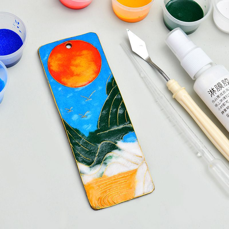 120 mesh fine sand cloisonne enamel painting non-heritage handmade cloisonne diy special color sand handmade children's sand painting gift