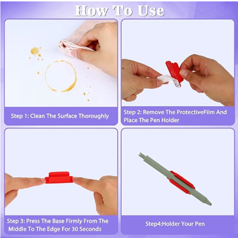 Amazon Pencil Holder Clip Self Adhesive Silicone Pen Holder Clip For Desk Refrigerator Whiteboard Blackboard Bulletin Board