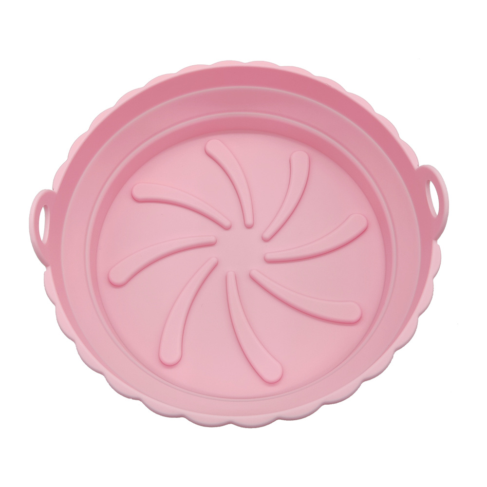 Air Fryer Baking Pan Mat Food Grade Oil-Proof and High Temperature Resistant 60g Foldableing Microwave Baking Pan Fryer Silicone Baking Pan