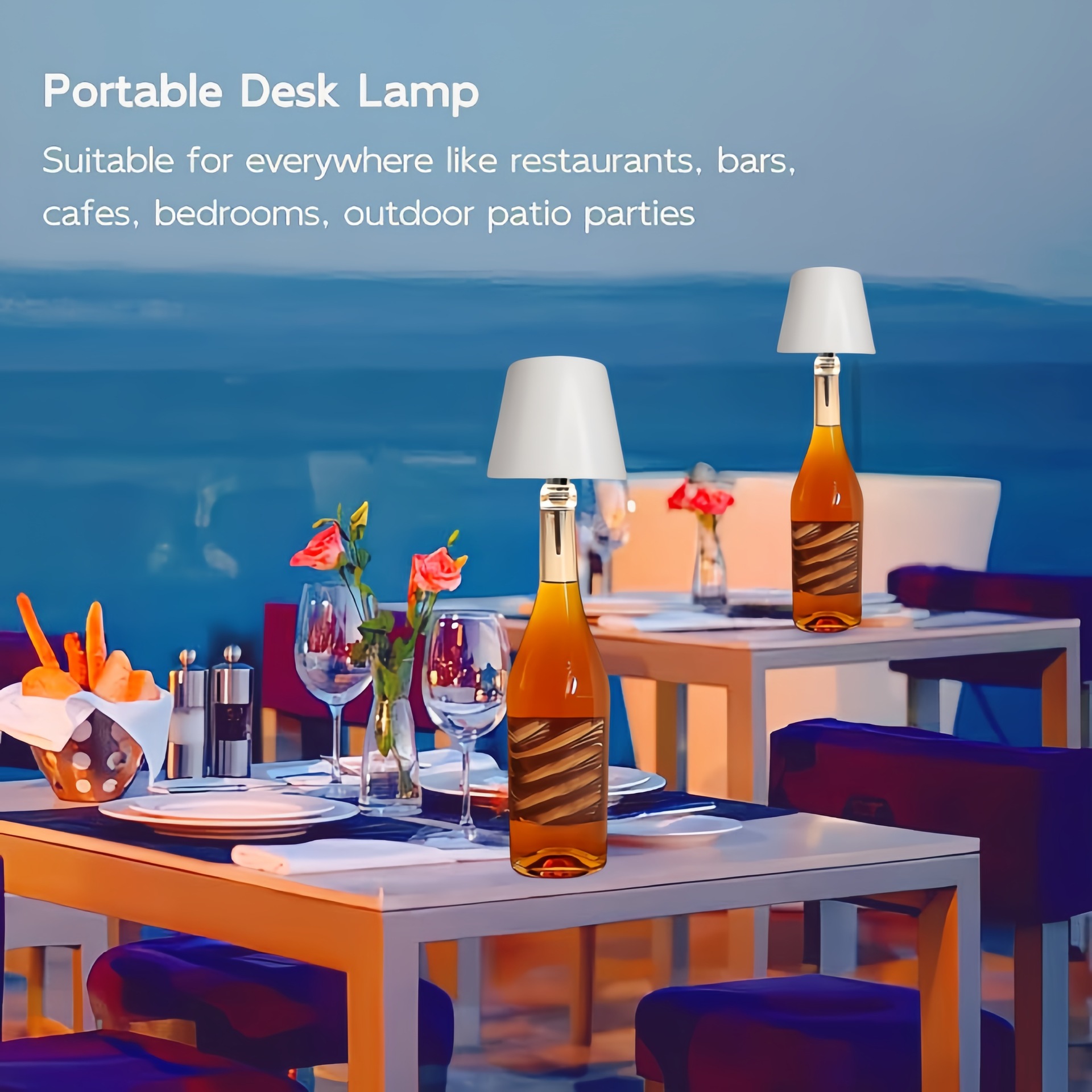 2025 cross-border creative LED wine bottle lamp suitable for decorative atmosphere lamp retro decorative outdoor camping lamp table