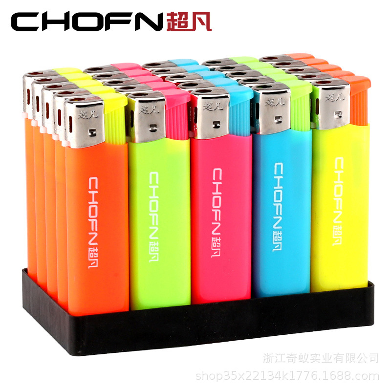 Необычный одноразовый зажигалка с открытым пламенем, взрывозащищенный, прочный, пять цветов, оптовая продажа для гостиниц и супермаркетов