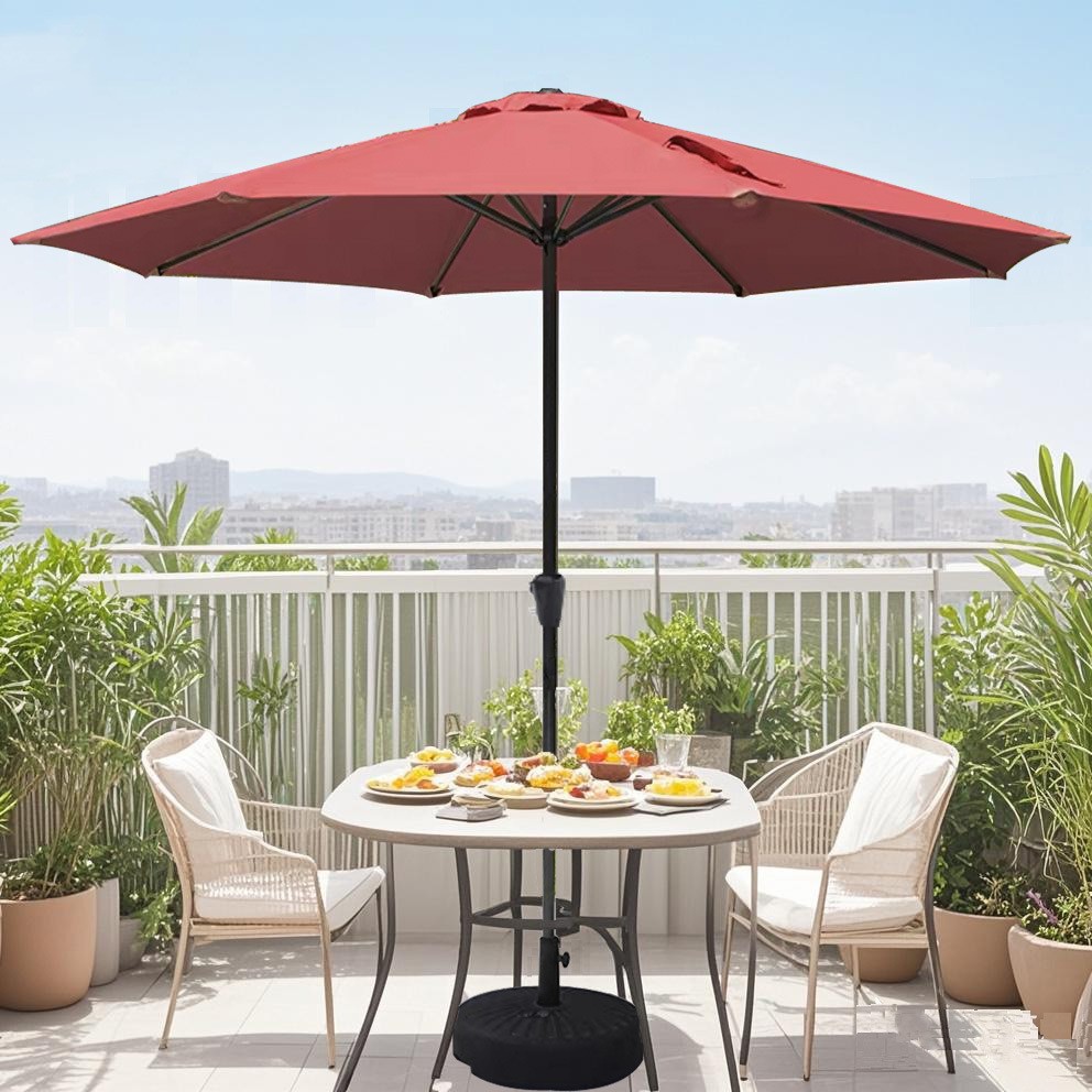 Outdoor Parasol Courtyard Villa Sun Protection Camping Leisure Balcony Cafe Stall Center Column Umbrella Sun Umbrella Wholesale