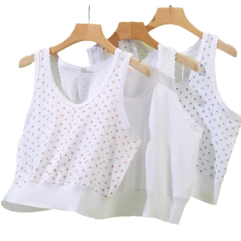 Breathable Undershirt for Middle-Aged and Elderly Women, Vest-Style Bra, Mother's Underwear, Thin Spring and Summer Bra for Elderly Women