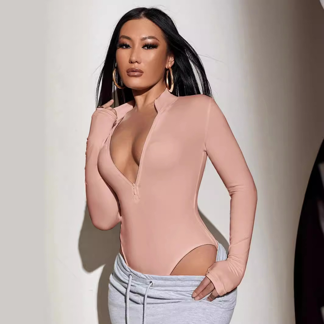 New 2024 sexy one-piece women's triangle T-shaped one-piece tights seamless elastic soft sports body clothes