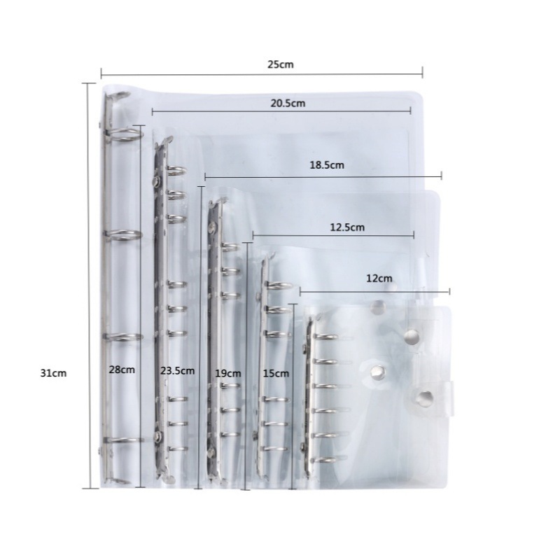Manufacturers loose-leaf book shell notebook simple PVC hand ledger A5A6A4A7B5 transparent loose-leaf book