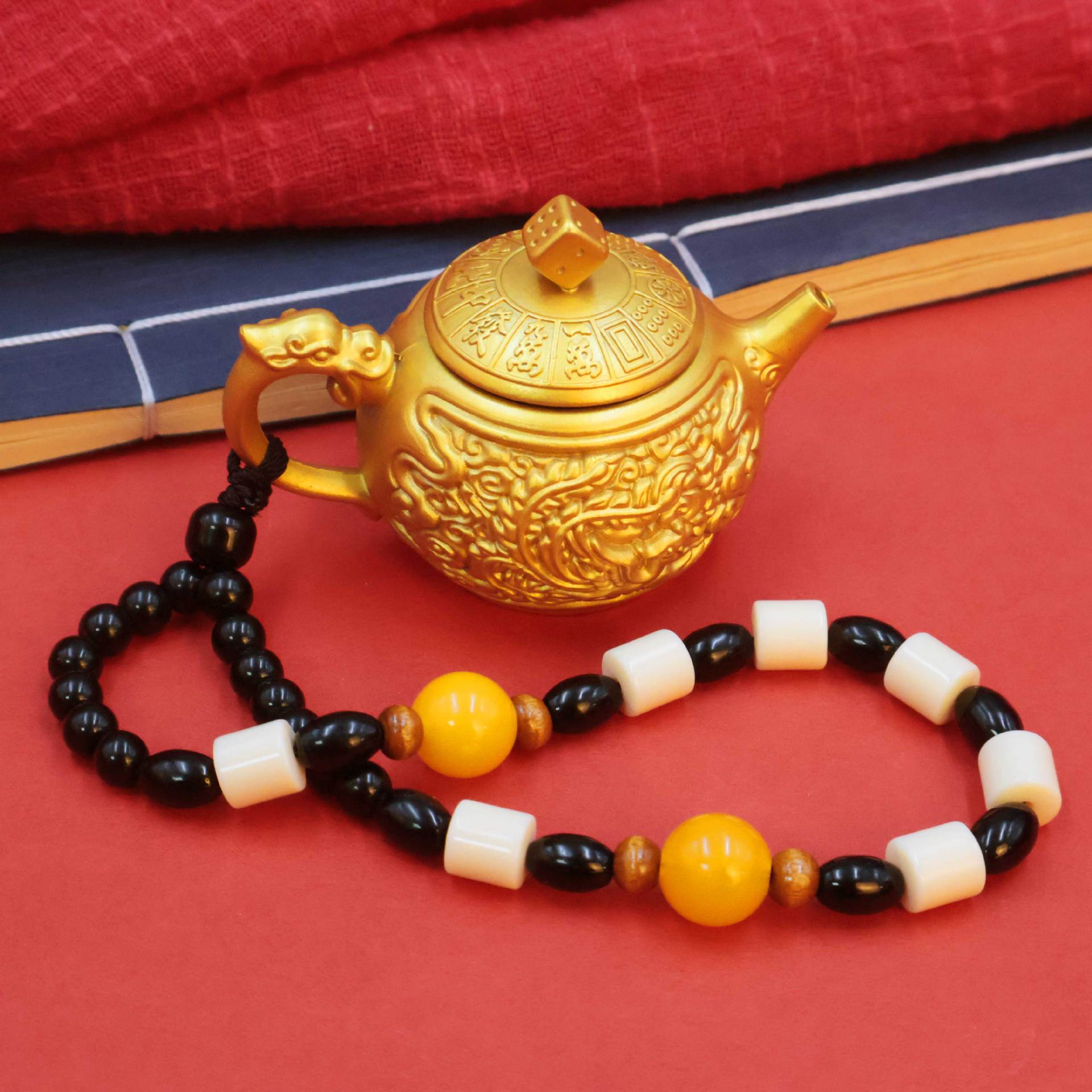 Рельефный дракон и феникс, мини-чайник для игры в маджонг