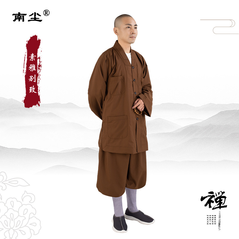 Jiyuan Monk Clothes Monk Clothes Short Jacket Monk People Xizang Blue Jacket TR Luohan Jacket Men's and Women's Summer Husband Clothes