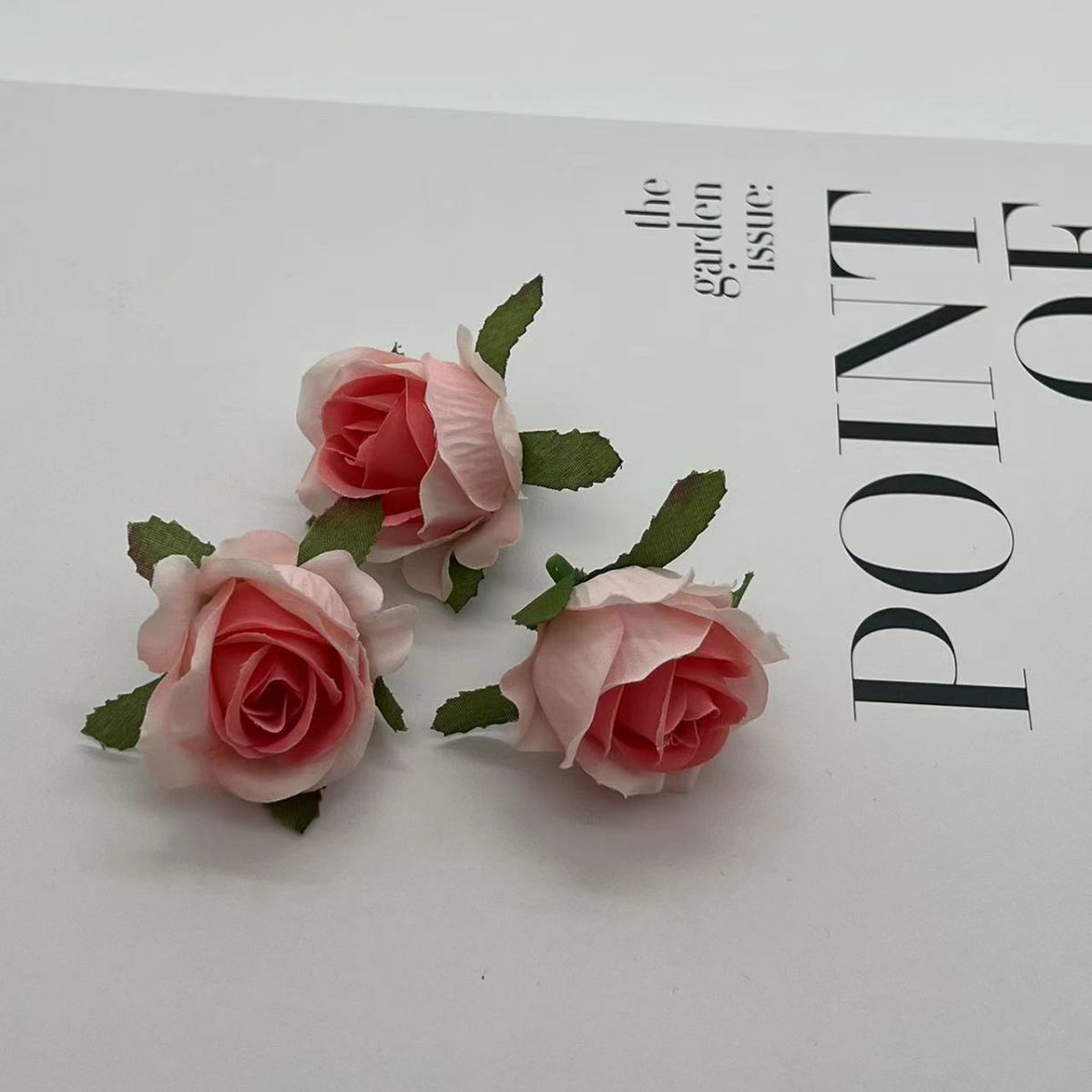 Simulation Rose Small Rose Head Home Hotel Wedding Valentine's Day Rose Wall Decoration Silk Flower
