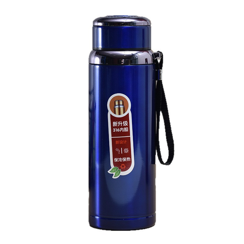 316 Stainless Steel Sports Water Kettle, Outdoor Car-Mounted Portable Star Water Kettle with Handle, Large-Capacity Vacuum Insulated Cup