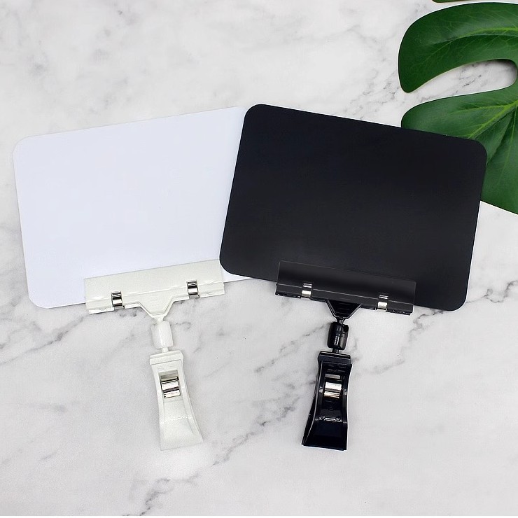 Spot black pvc supermarket price tag erasable brand clip-on fresh price tag fruit and vegetable brand price tag wholesale