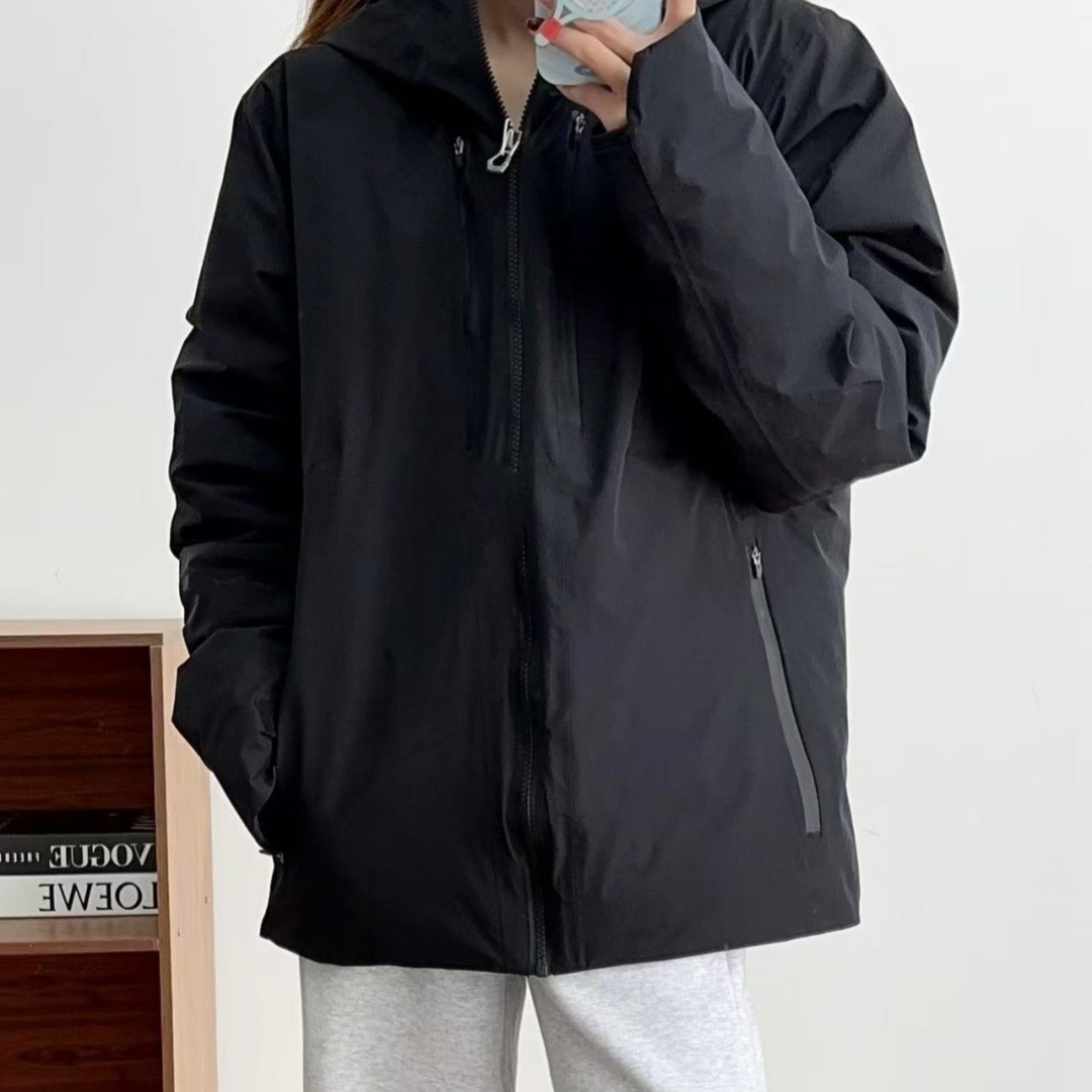 Куртка 070806 для мужчин и женщин, новая, простая, ветронепроницаемая, модная, с капюшоном, из пуха