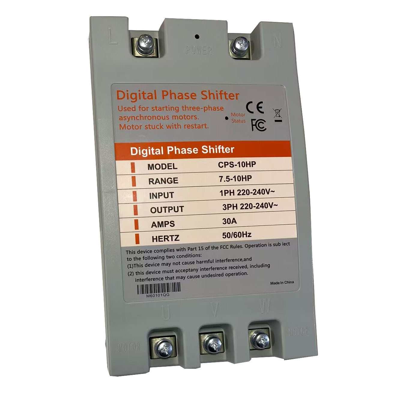Digital inverter single-phase to three-phase digital phase converter phase shifter 220-240VAC industrial grade