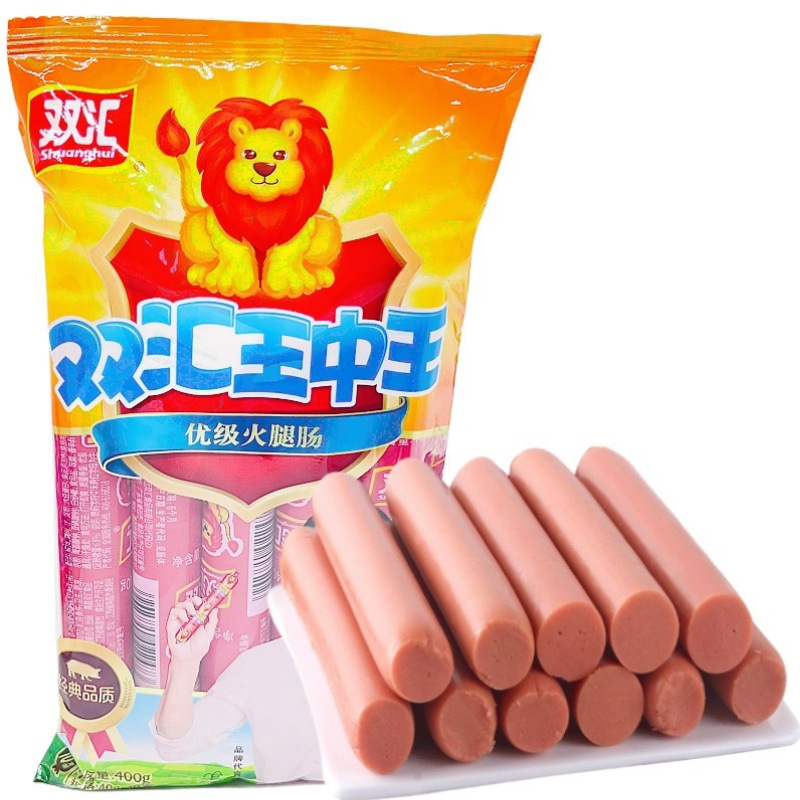 Shuanghui King of Kings Ham Sausage Sausage Pork Snacks 30Gx8 Grilled Sausage Instant Noodles Snacks Supermarket Food Wholesale