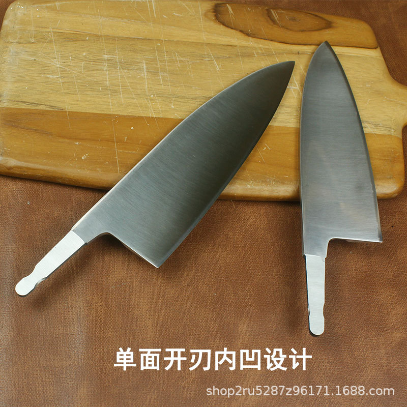 Fish head knife left hand special blade fish killing knife Japanese single blade 5 chromium molybdenum vanadium steel forged small kitchen knife bone cutting knife